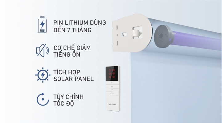 Hệ thanh tự động chạy động cơ của mành cuốn Star Blinds