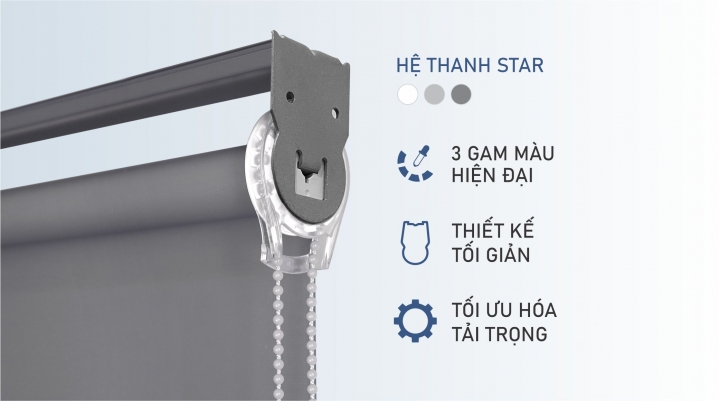 Hệ thanh kéo tay của mành cuốn Star Blinds