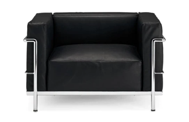 Chiếc ghế Confort Loveseat LC2 của Le Corbusier đến từ ngôi trường Bauhaus (1928)